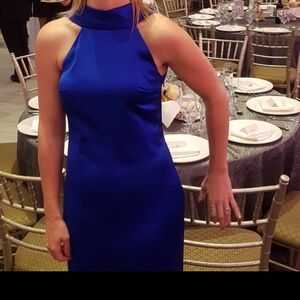 Reiss royal ble halter dress